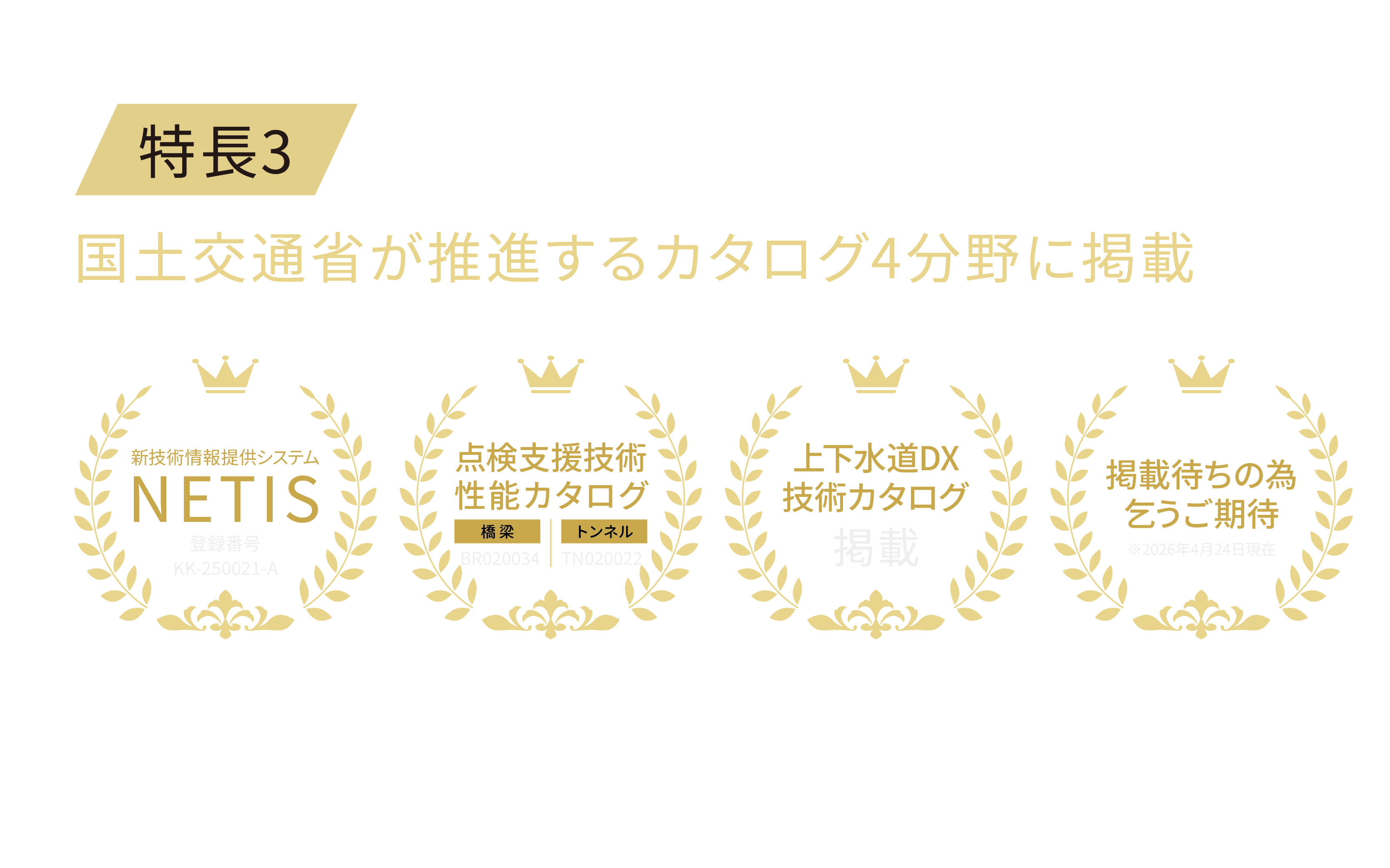 国交省 主要4カタログ掲載
